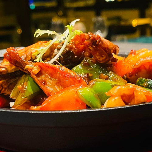 Fruit de mer sur plaque chauffante